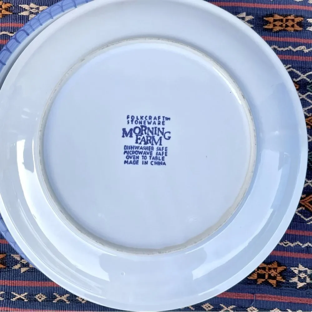 Folkcraft Stoneware Dinner Plates